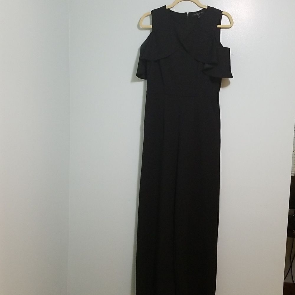 Romeo & Juliet black, off the shoulder jumpsuit. Size S.